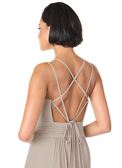 Azazie Farren Bridesmaid Dresses Frost A-Line Pleated Chiffon Convertible Dress image7