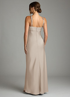 Azazie Ellia Brudtärnklänningar Klä av Tubklänning i Stretch Satin Rosett Frost image5