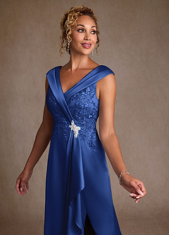 Azazie Santa Monica Moeder van de bruid jurken A-Lijn Jurk van Kant Koningsblauw image5