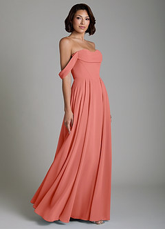 Azazie Loisa Suknie dla druhen Litera A Gorset Szyfon Do ziemi Sukienka image6
