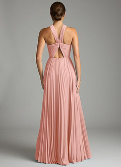 Azazie Afra Abiti da Damigella Abito A-Line in Chiffon Plissettato Rosetta image2