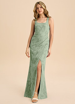 Azazie Mero Junior Klä av Tubklänning i Blommig Utbrändhet Plisserad image3