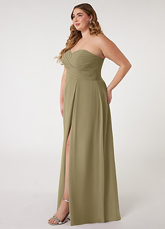 Azazie Arabella Allure Bridesmaid Dresses Moss Green A-Line Sweetheart Neckline Chiffon Convertible Dress image15