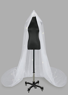 front 3D Flower Cathedral Veil