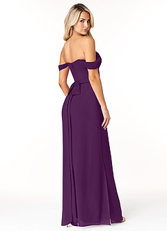 Azazie Joretta Bridesmaid Dresses Grape A-Line Sweetheart Neckline Chiffon Convertible Dress image5