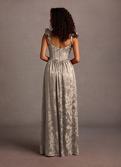 Jianna Platinum Flutter Sleeves Maxi Dress image2