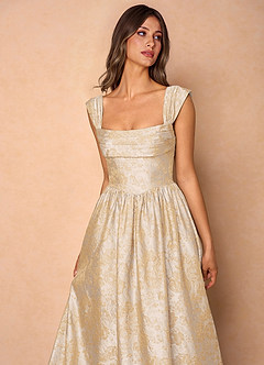 Runa Vintage Champagne Midi Dress image5