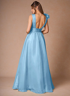Vespera Mint Blue Ruffles Gown image2