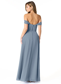 Azazie Kaitlynn Bridesmaid Dresses Twilight Empire Ruched Chiffon Convertible Dress image3