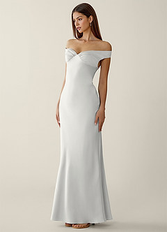 Gwendonme White Satin Crystal Linen Prom Dress image3