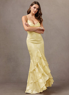 Madison Soft Yellow Maxi Dress image4