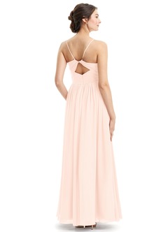 Azazie Cora Bridesmaid Dresses Pearl Pink A-Line Pleated Chiffon Dress image17