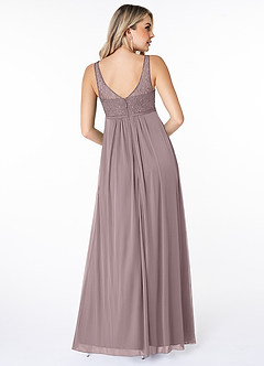 Azazie Andrea Final Sale A-Line Pleated Mesh Floor-Length Dress image2