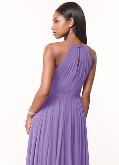 Azazie Cherish Brudtärnklänningar Klä av A-Linje i Chiffong Plisserad Tahiti image5