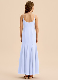 Azazie Evey Junior Vestido de Lavanda de Gasa de Corte Sirena con Plisado image2