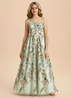 front Azazie Evangeline Junior Formal Dress