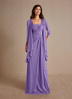 Azazie Clinton Mother of the Bride Dresses Tahiti A-Line Pleated Mesh Dress image4