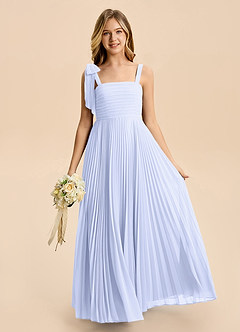 Azazie Rudy Junior Lavender A-Line Pleated Chiffon Dress image6