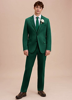 front Ethan Emerald Refined Weave Suit