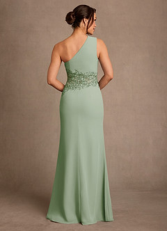 Azazie Kathie Abiti per la Madre della Sposa Abito Sirena in Chiffon Pizzo Verde Salvia image2