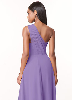 Azazie Ashley Brautjungfernkleider A-Linie Gestreift Chiffon Kleid Tahiti image3