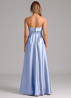 Azazie Lucienne Bridesmaid Dresses Ice A-Line Strapless Stretch Satin Convertible Dress image7