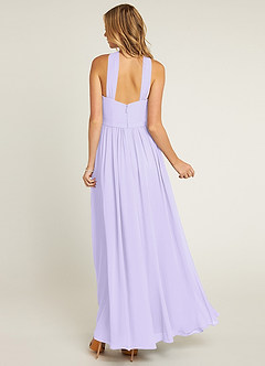Azazie Jacey Bridesmaid Dresses Lilac A-Line Pleated Chiffon Dress image2