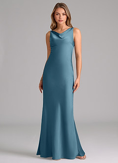 Azazie Allettie Robes de demoiselle d'honneur Robe Sirène en Satin extensible Bermude image6