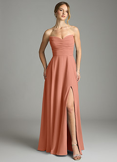 Azazie Ayla Abiti da Damigella Abito A-Line in Chiffon Scollo a Cuore Più Tagliato image5