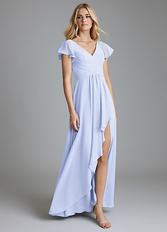 Azazie Omari Bridesmaid Dresses Lavender A-Line Chiffon Dress image1