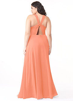 Azazie Jane Bridesmaid Dresses Sunset A-Line V-Neck Pleated Chiffon Dress image7
