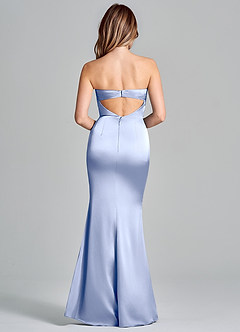 Azazie Olea Bridesmaid Dresses Ice Mermaid Strapless Stretch Satin Convertible Dress image4