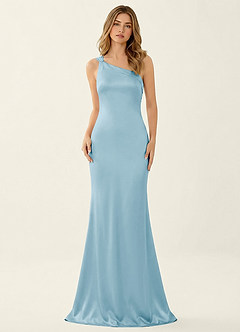 Persephone Sky Blue Satin Prom Dress image5