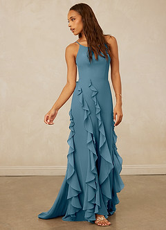 Christian Siriano Bridal for Azazie 1006 Bridesmaid Dresses Bermuda Mermaid Ruched Chiffon Dress image4
