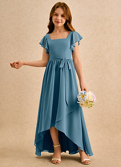 Azazie Milly Girls Formal Flower Girl Klänningar Klä A-Line i Chiffong Plisserad image4