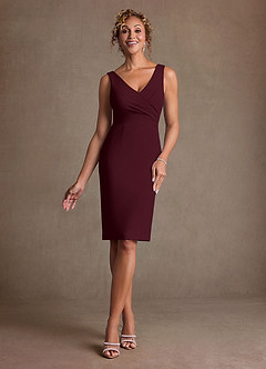 Azazie Irna Abiti per la Madre della Sposa Abito Colonna in Chiffon Cabernet image2