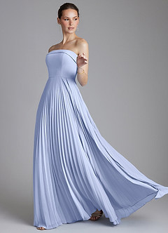 Azazie Mariana Bridesmaid Dresses Ice A-Line Strapless Chiffon Dress image6