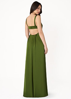 Elsa Olive Green Beaded Maxi Dress image5