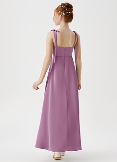 Azazie Rosey Junior Robe Trapèze en Satin extensible Encolure en Forme de Cœur Glycine image6