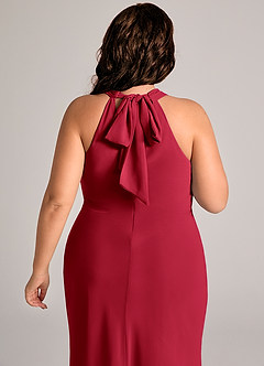 Azazie Doretta Bridesmaid Dresses Scarlet Mermaid Pleated Chiffon Dress image12