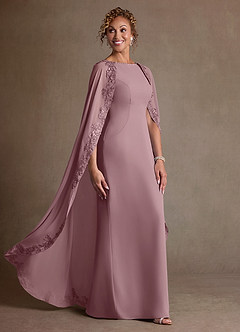 Azazie Artemisia Klänningar till brudens mor Klä Tubklänning i Chiffong Spets Dammig Ros image2