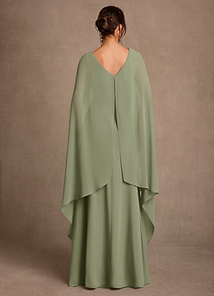 Azazie Liddie Mother of the Bride Dresses Pistachio A-Line Pleated Chiffon Dress image4