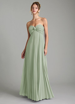 Azazie Tempest Abiti da Damigella Abito Convertibile Impero in Chiffon Corsetto Verde Salvia image4