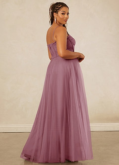 Christian Siriano Bridal for Azazie 1015 Final Sale Vintage Mauve A-Line Lace Tulle Dress image14