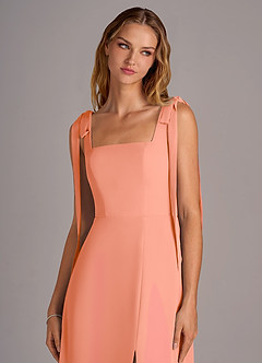 Azazie Debra Bridesmaid Dresses Sunset A-Line with Pockets Chiffon Convertible Dress image7