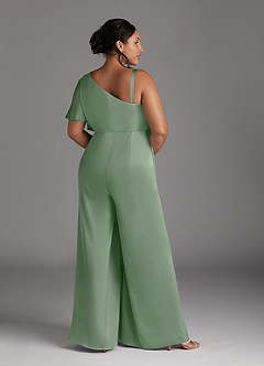 Azazie Hagretta Mère de la mariée Robes Robe Combinaison/Tailleur Pantalon en Satin extensible Matcha image10