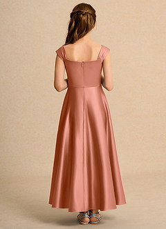 Azazie Bundle Junior Formal Flower Girl Klänningar Klä A-Line i Matt satäng Plisserad image2