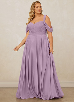 Christian Siriano Bridal for Azazie 1013 Bridesmaid Dresses Wisteria A-Line Off the Shoulder Chiffon Dress image13