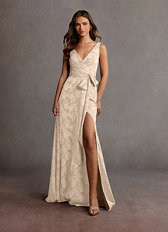Marnie Cream Maxi Dress | Azazie