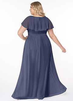 Azazie Jael Bridesmaid Dresses Stormy A-Line V-Neck Mesh Dress image10